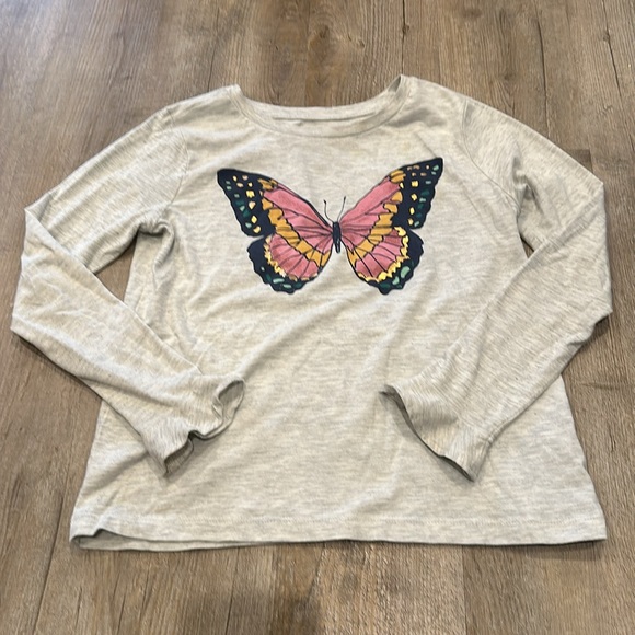 Girls long sleeve graphic tee, Size 10/12. Butterfly! - Picture 3 of 5